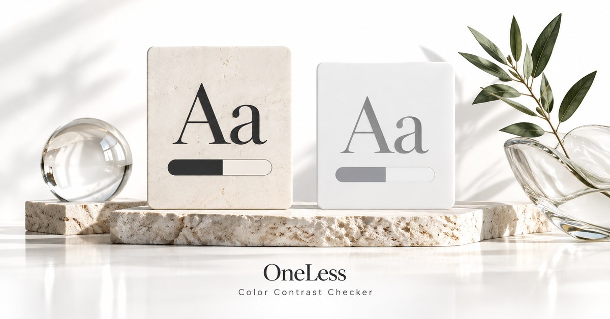 Dark and pale Aa lettering compared on two light typography cards.