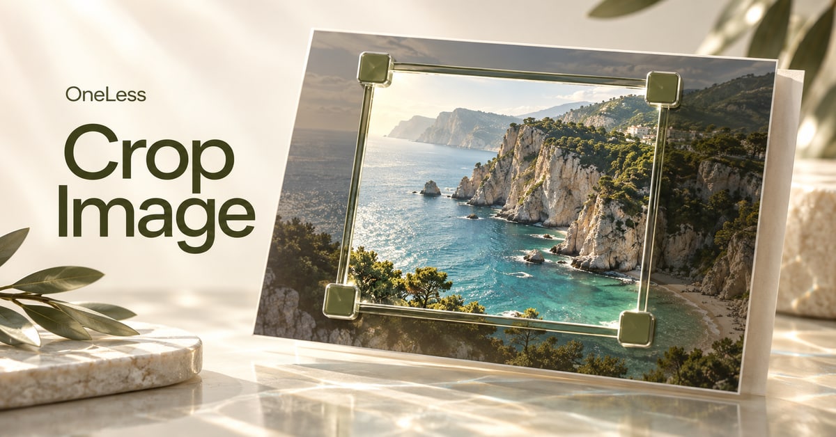 Crop Image: A coastal photograph with a cropping frame.