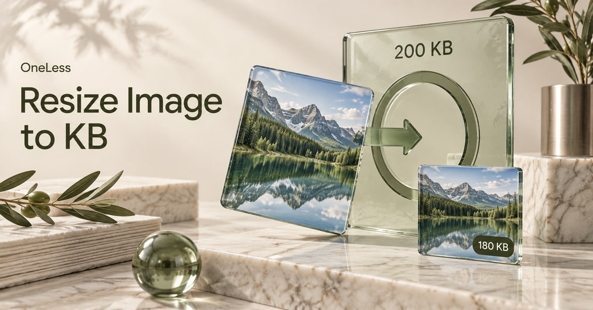 An image file prepared to fit a target size in kilobytes.
